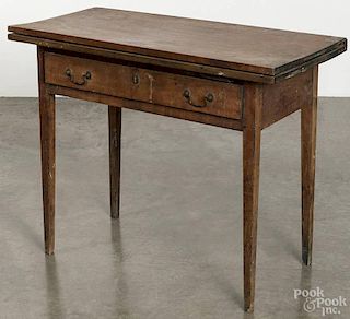 New England Chippendale birch card table, late 18th c., 29'' h., 35'' w.