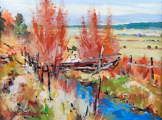 Acequia and Red Willows by Edward Norton Ward