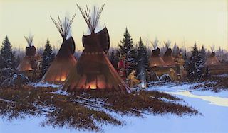 Blackfoot Winter Fires by John Paul Strain