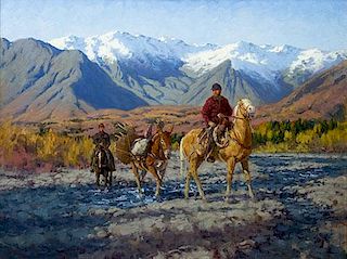 Hunters Fording the Tetlin by Charles Fritz