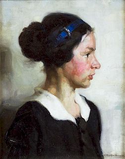 Portrait of Young Woman by Ernest Martin Hennings