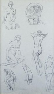 Female Figure Study by Ernest Martin Hennings