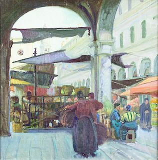 Market Place - Venice by Ernest Martin Hennings