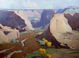 Slide Rock, Canyon de Chelley by Russell Case