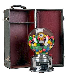 Ford Gum and Machine Company 10 Cent Salesman Sample Gumball Vendor in Original Stamped Case.