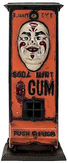Standard Gum Machine Works. 1 Cent Blinkey Eye Gum Vendor.