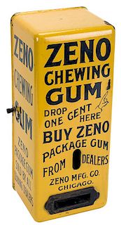 Zeno Mfg. Co. 1 Cent Chewing Gum Vendor.