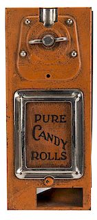 Advance Machine Company 5 Cent Pure Candy Rolls Vendor.