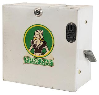 Pure Nap 10 Cent Sanitary Napkin Vendor.