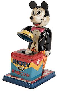 Linemar Mickey the Magician Wind-Up Toy.