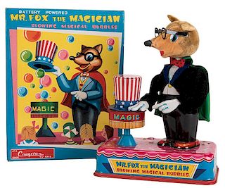Cragstan Mr. Fox the Magician Blowing Magical Bubbles Battery-Operated Toy.