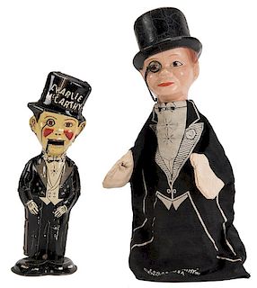 Pair of Vintage Charlie McCarthy Ventriloquism Toys.
