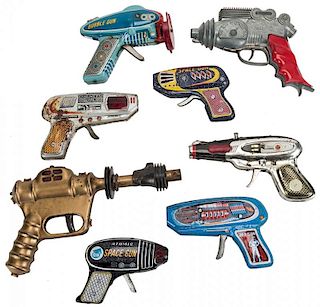 Group of Seven Vintage Space and Atomic Guns.