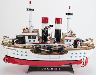 Retro 1-2-3 USS Liberty Battleship Model.