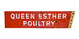 New York Kosher Deli Sign. Queen Esther Poultry.