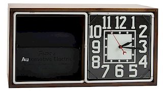 Action Ad Clock Co. Neon Advertising Clock in Original Shipping Box.