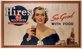 Hires R-J Root Beer Advertising Poster.