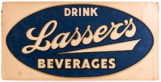 Lasser’s Beverages Advertising Sign and Crate.