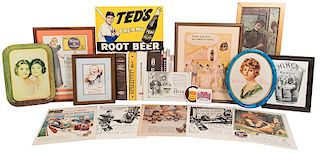 Large Collection of Root Beer Paper Advertising and Ephemera.