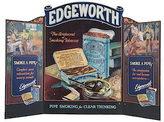 Edgeworth Tobacco Tri-Panel Standee Store Display.