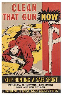 Lot of 11 Hunting Safety Posters.
