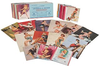 Collection of Over 100 Pin-Up Blotters and Cards.