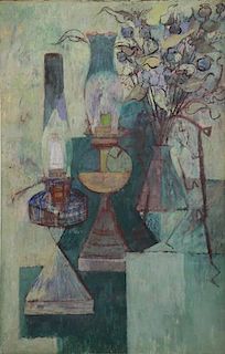 SHULMAN, Morris. Still Life. "Lamps and Weeds"