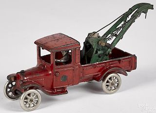 Arcade cast iron Model T Weaver wrecker truck