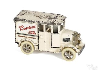 Hubley cast iron Borden's milk delivery truck