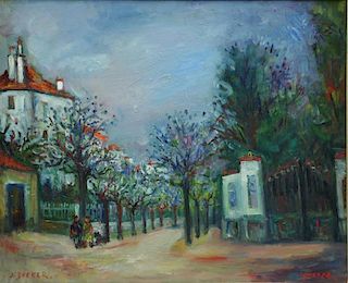 ZUCKER, Jacques. Oil on Canvas. "Rue Paul Signac