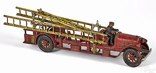 Kenton cast iron ladder truck
