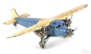 Kilgore cast iron TAT tri-motor airplane