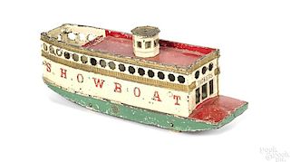 Arcade cast iron Showboat pull toy