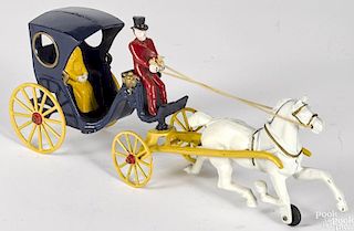 Kenton cast iron horse drawn cabriolet