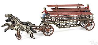 Kenton oversized cast iron horse drawn ladder wago