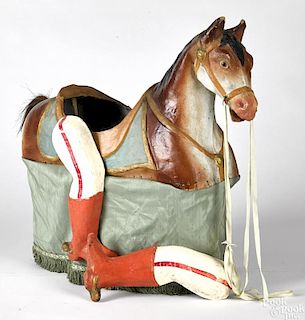 French painted composition horse parade costume