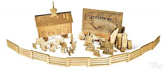 Crandall's Treasure Box and barn pull toy