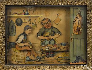 Schoenhut clockwork cobblers at work living pictur