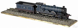 Elaborate scale model of Cardean train locomotive