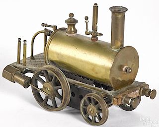 Brass Bassett Lowke type live steam train locomoti
