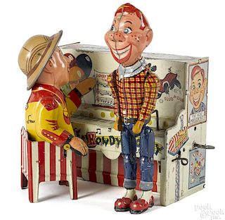 Unique Art tin lithograph wind-up Howdy Doody Band
