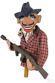 Bil Baird gangster character stick puppet