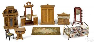 Group of Schneegas doll house furniture and others