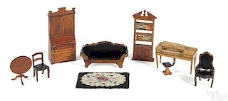 Tynietoy wood doll house Victorian furniture