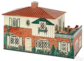 T. Cohn lithographed steel doll house