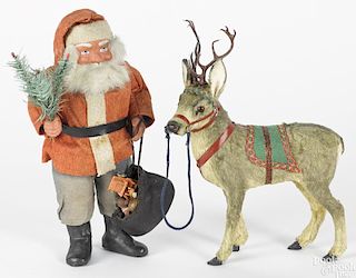 German composition Belsnickle Santa and reindeer