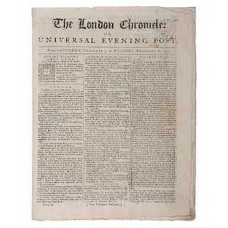 Last of the Mohicans, London Chronicle, Fall of Ft. William Henry, 1757
