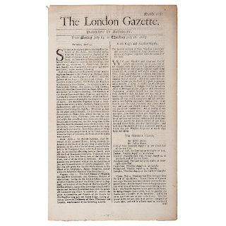 Colonial Virginia Report on Death of Charles II, 1685