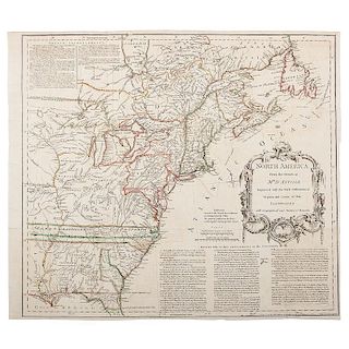 French and Indian War, Thomas Jefferys' Broadside Map of North America after D'Anville