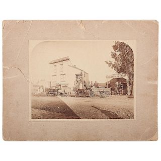 California, Large Format Albumen Photograph of Patterson & Co. Oakland-SF Express